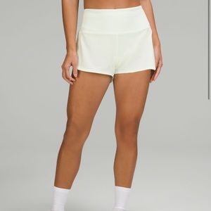 Lululemon speed up high-rise lined short 2.5” WHITE
